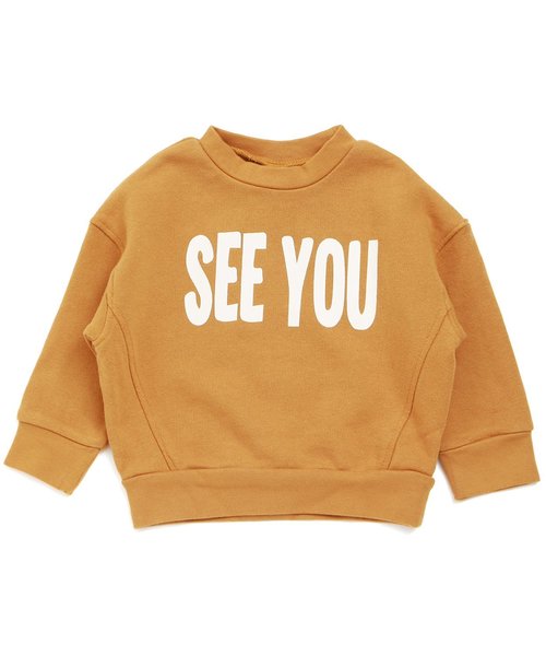 apres les cours（アプレレクール）の「切替えロゴトレーナー（スウェット・キッズ・キャメル/ブラック/カーキ・100/120/90/110/130/140/80）」の3枚目の写真