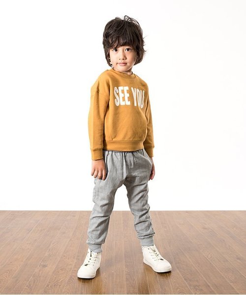 apres les cours（アプレレクール）の「切替えロゴトレーナー（スウェット・キッズ・キャメル/ブラック/カーキ・100/120/90/110/130/140/80）」の21枚目の写真