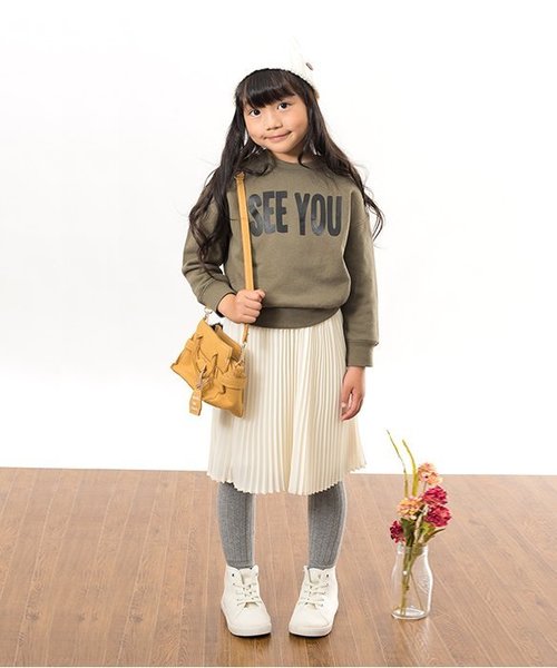 apres les cours（アプレレクール）の「切替えロゴトレーナー（スウェット・キッズ・キャメル/ブラック/カーキ・100/120/90/110/130/140/80）」の12枚目の写真