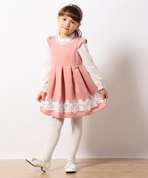 ANY(エニィ)の「【KIDS】セレモニー グログラン ワンピース(ワンピース・キッズ・ピンク系/サックスブルー系・130/110/120)」の2枚目の写真