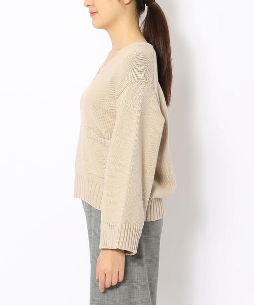 GALERIE VIE（ギャルリー ヴィー）の「コットンナイロン Vネックプル