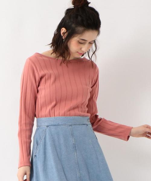 green label relaxing（グリーンレーベルリラクシング）の「SC ハリヌキフライス クルーネック カットソー ◆（Tシャツ/カットソー・レディース・オフホワイト/イエロー/ライトピンク/ブラック・FREE）」の4枚目の写真