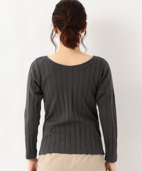 green label relaxing（グリーンレーベルリラクシング）の「SC ハリヌキフライス クルーネック カットソー ◆（Tシャツ/カットソー・レディース・オフホワイト/イエロー/ライトピンク/ブラック・FREE）」の5枚目の写真