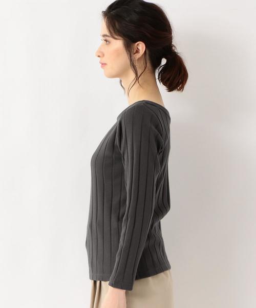 green label relaxing（グリーンレーベルリラクシング）の「SC ハリヌキフライス クルーネック カットソー ◆（Tシャツ/カットソー・レディース・オフホワイト/イエロー/ライトピンク/ブラック・FREE）」の7枚目の写真