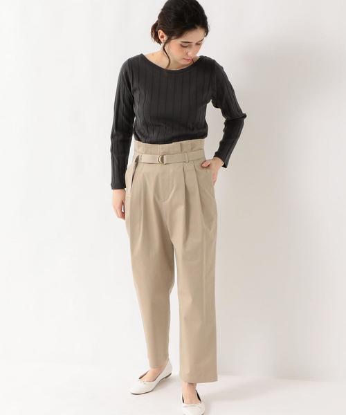 green label relaxing（グリーンレーベルリラクシング）の「SC ハリヌキフライス クルーネック カットソー ◆（Tシャツ/カットソー・レディース・オフホワイト/イエロー/ライトピンク/ブラック・FREE）」の8枚目の写真