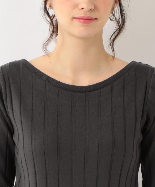 green label relaxing（グリーンレーベルリラクシング）の「SC ハリヌキフライス クルーネック カットソー ◆（Tシャツ/カットソー・レディース・オフホワイト/イエロー/ライトピンク/ブラック・FREE）」の9枚目の写真