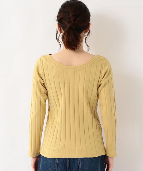 green label relaxing（グリーンレーベルリラクシング）の「SC ハリヌキフライス クルーネック カットソー ◆（Tシャツ/カットソー・レディース・オフホワイト/イエロー/ライトピンク/ブラック・FREE）」の13枚目の写真