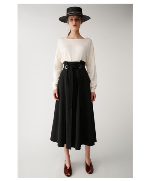 MOUSSY（マウジー）の「WAIST DESIGN SKIRT（スカート・レディース・ライトベージュ/ブラック/ワインレッド・1/2）」の2枚目の写真