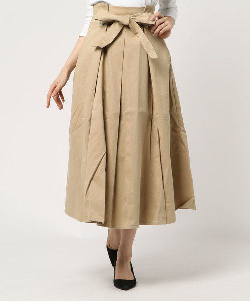 MOUSSY（マウジー）の「WAIST DESIGN SKIRT（スカート・レディース・ライトベージュ/ブラック/ワインレッド・1/2）」の7枚目の写真