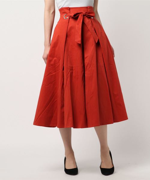 MOUSSY（マウジー）の「WAIST DESIGN SKIRT（スカート・レディース・ライトベージュ/ブラック/ワインレッド・1/2）」の4枚目の写真