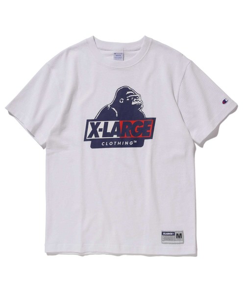 XLARGE(エクストララージ)の「XLARGE×Champion CVC MESH SLANTED OG S/S TEE / チャンピオン(Tシャツ/カットソー・メンズ・ホワイト/ブラック/イエロー・SMALL/MEDIUM/LARGE/X-LARGE)」の2枚目の写真