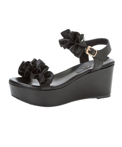 夢展望（ユメテンボウ）の「厚底フッドベッドフリルサンダル（サンダル・レディース・ブルー系その他/ホワイト/グレー系その他/ピンク/ブラック・24㎝/23㎝/22cm/24.5㎝/25.5cm/22.5㎝/25㎝/23.5㎝）」の15枚目の写真