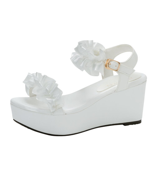 夢展望（ユメテンボウ）の「厚底フッドベッドフリルサンダル（サンダル・レディース・ブルー系その他/ホワイト/グレー系その他/ピンク/ブラック・24㎝/23㎝/22cm/24.5㎝/25.5cm/22.5㎝/25㎝/23.5㎝）」の16枚目の写真