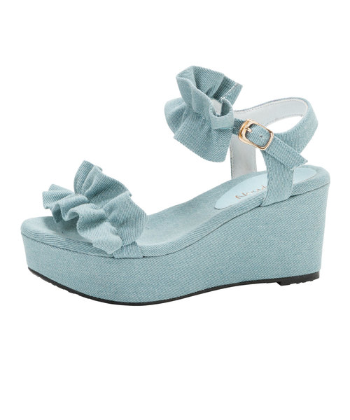 夢展望（ユメテンボウ）の「厚底フッドベッドフリルサンダル（サンダル・レディース・ブルー系その他/ホワイト/グレー系その他/ピンク/ブラック・24㎝/23㎝/22cm/24.5㎝/25.5cm/22.5㎝/25㎝/23.5㎝）」の19枚目の写真