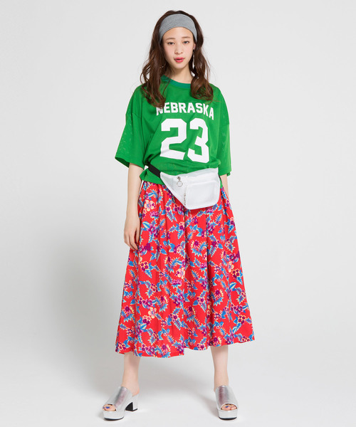 WEGO(ウィゴー)の「WEGO/メッシュナンバリングTシャツ(Tシャツ/カットソー・レディース・ホワイト/ブラック/パープル/グリーン・FREE)」の20枚目の写真