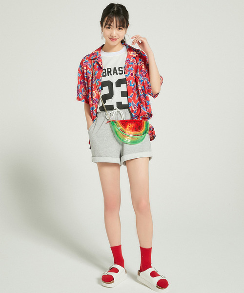 WEGO(ウィゴー)の「WEGO/メッシュナンバリングTシャツ(Tシャツ/カットソー・レディース・ホワイト/ブラック/パープル/グリーン・FREE)」の21枚目の写真