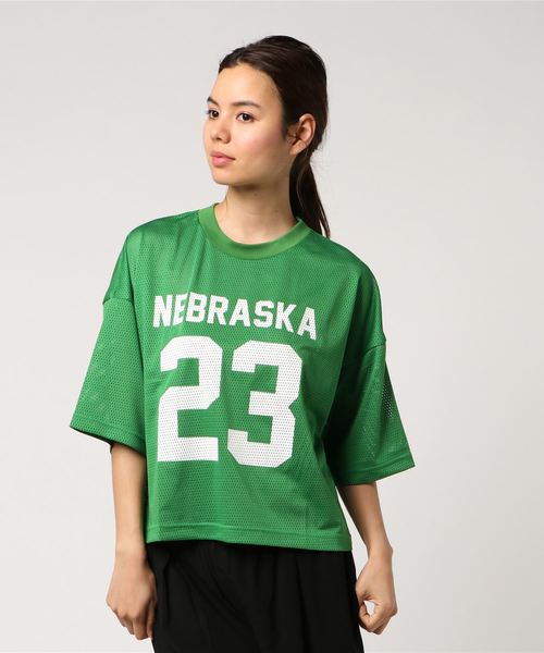 WEGO(ウィゴー)の「WEGO/メッシュナンバリングTシャツ(Tシャツ/カットソー・レディース・ホワイト/ブラック/パープル/グリーン・FREE)」の18枚目の写真