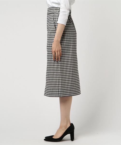 RIVE DROITE（リヴドロワ）の「ギンガムタイトスカート（スカート・レディース・ブラック・FREE）」の3枚目の写真