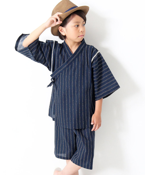 devirock（デビロック）の「総柄プリント甚平 じんべい（浴衣・キッズ・その他2/その他4/その他5/その他6/その他3/その他1・110cm/100cm/120cm/130cm/140cm/150cm/160cm）」の2枚目の写真