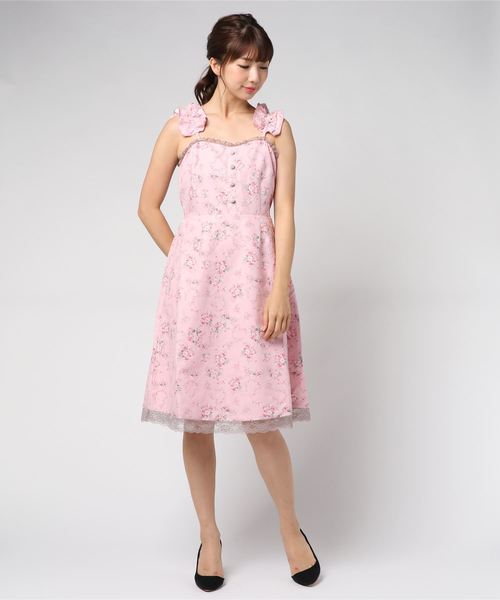 Swankiss（スワンキス）の「HS milk flower O/P（ワンピース・レディース・ホワイト/ブラウン/ピンク・FREE）」の7枚目の写真