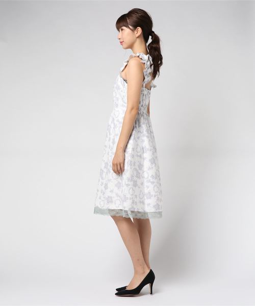 Swankiss（スワンキス）の「HS milk flower O/P（ワンピース・レディース・ホワイト/ブラウン/ピンク・FREE）」の6枚目の写真