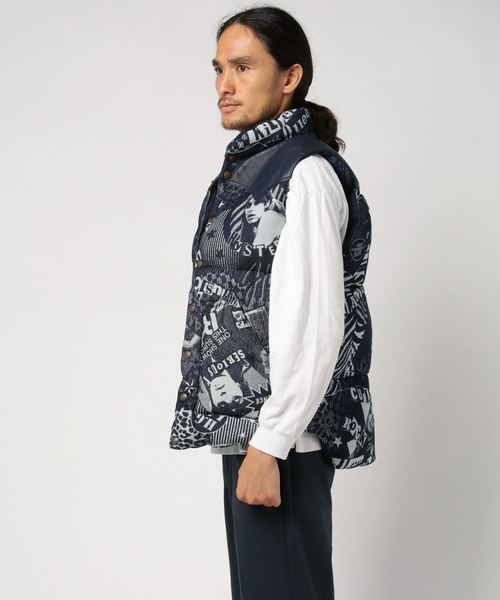 HYSTERIC GLAMOUR（ヒステリックグラマー）の「ROCKY MOUNTAIN×HYSTERIC LONDON NITEジャカードデニムベスト（ベスト・メンズ・ブルー系その他・LARGE/SMALL/MEDIUM）」の2枚目の写真