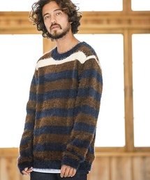 CAMBIO | mn1833 - フェザーヤーンボーダーニット(ニット/セーター)