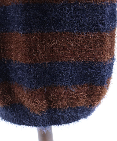 CAMBIO（カンビオ）の「mn1833 - フェザーヤーンボーダーニット（ニット/セーター・メンズ・ブラウン/レッド・S/M/L）」の16枚目の写真