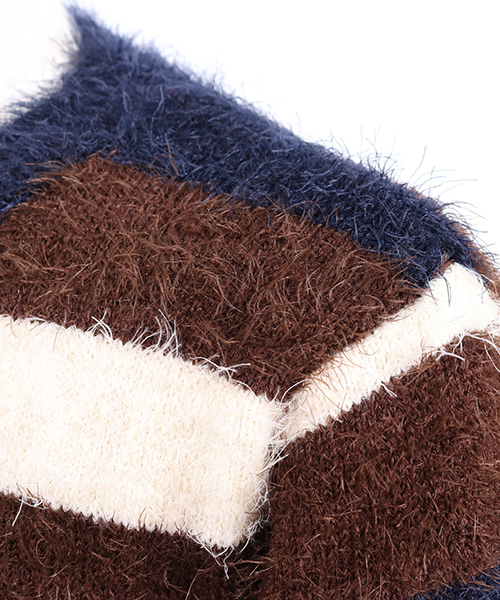 CAMBIO（カンビオ）の「mn1833 - フェザーヤーンボーダーニット（ニット/セーター・メンズ・ブラウン/レッド・S/M/L）」の13枚目の写真