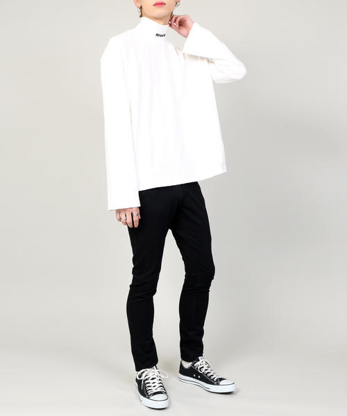 DING(ディング)の「DING/ロゴハイネックロンT(Tシャツ/カットソー・レディース・ホワイト/ブラック・FREE)」の7枚目の写真