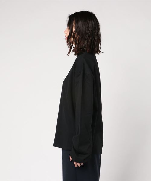 DING(ディング)の「DING/ロゴハイネックロンT(Tシャツ/カットソー・レディース・ホワイト/ブラック・FREE)」の4枚目の写真