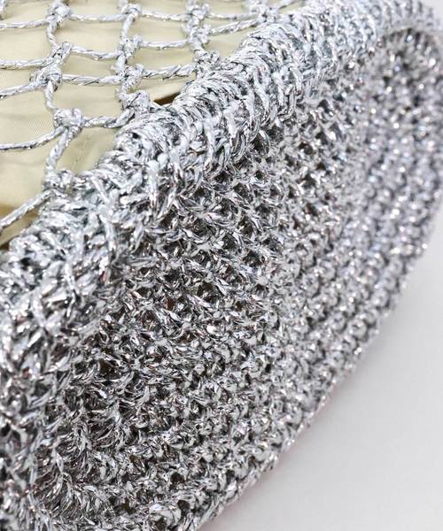 florist(フローリスト)の「【2way】メタル巾着付きフィッシュネットバッグ(トートバッグ・レディース・シルバー/ゴールド・FREE)」の6枚目の写真