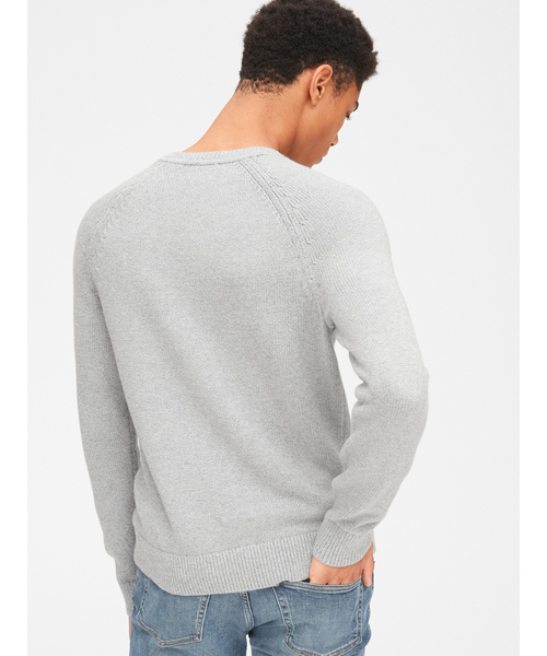 GAP（ギャップ）の「テクスチャークルーネック プルオーバーセーター（ニット/セーター・メンズ・ライトグレー/アイボリー/ネイビー/ブルー系その他・L/M/S/XL/XS）」の5枚目の写真