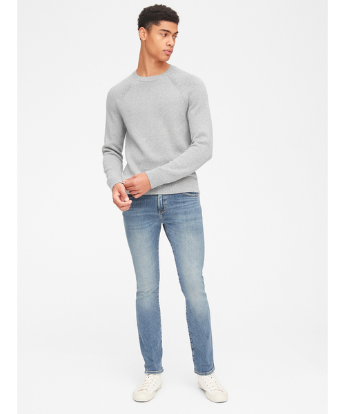 GAP（ギャップ）の「テクスチャークルーネック プルオーバーセーター（ニット/セーター・メンズ・ライトグレー/アイボリー/ネイビー/ブルー系その他・L/M/S/XL/XS）」の6枚目の写真