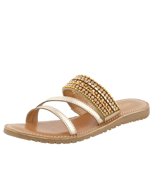 あしながおじさん（アシナガオジサン）の「〈あしながおじさん〉ビーズベルトサンダル（サンダル・レディース・ブラック/プラチナム/ガンメタ・LL/S/M/L）」の12枚目の写真