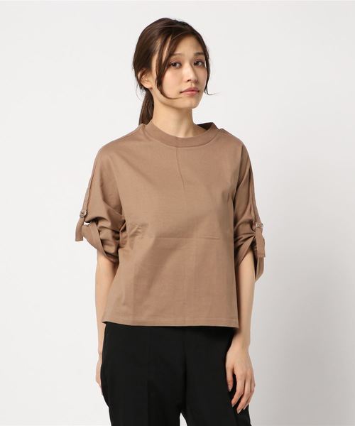 cepo（セポ）の「ＤカンベルトツキショートスリーブT（Tシャツ/カットソー・レディース・ベージュ/チャコールグレー/カーキ/オフホワイト・M）」の3枚目の写真