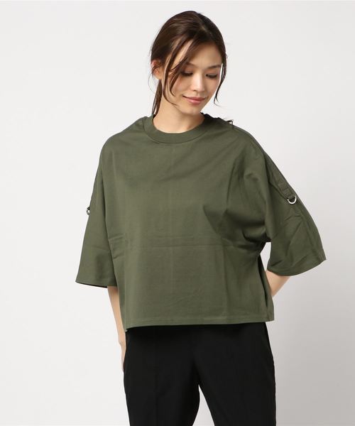 cepo（セポ）の「ＤカンベルトツキショートスリーブT（Tシャツ/カットソー・レディース・ベージュ/チャコールグレー/カーキ/オフホワイト・M）」の9枚目の写真