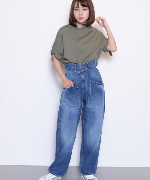 cepo（セポ）の「ＤカンベルトツキショートスリーブT（Tシャツ/カットソー・レディース・ベージュ/チャコールグレー/カーキ/オフホワイト・M）」の8枚目の写真
