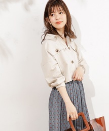 natural couture | 綿麻ライトショートブルゾン(ブルゾン)