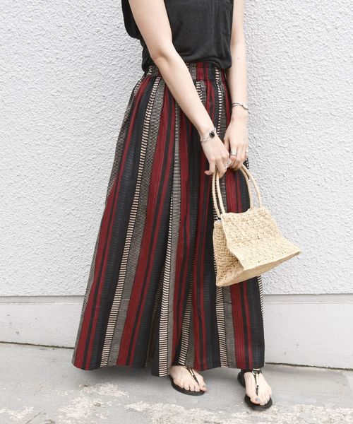 Khaju（カージュ）の「【別注】UHURU:バティックスカート2◇（スカート・レディース・レッド/キャメル・ONE SIZE）」の7枚目の写真