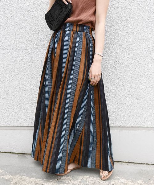 Khaju（カージュ）の「【別注】UHURU:バティックスカート2◇（スカート・レディース・レッド/キャメル・ONE SIZE）」の11枚目の写真