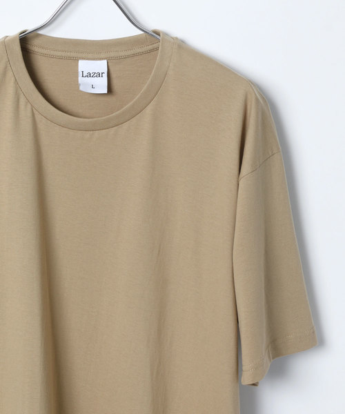 Lazar（ラザル）の「Lazar ビッグシルエット 無地 Tシャツ（Tシャツ/カットソー・メンズ・ホワイト/ブラック/ベージュ/オリーブ・M/L/LL）」の3枚目の写真