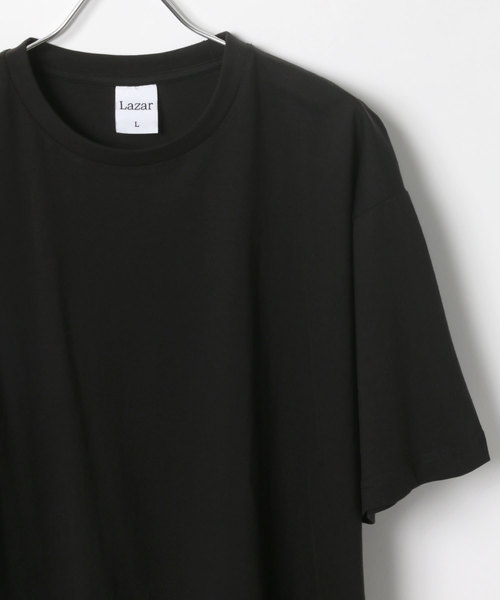 Lazar（ラザル）の「Lazar ビッグシルエット 無地 Tシャツ（Tシャツ/カットソー・メンズ・ホワイト/ブラック/ベージュ/オリーブ・M/L/LL）」の2枚目の写真