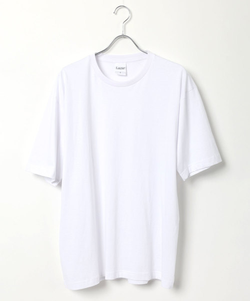 Lazar（ラザル）の「Lazar ビッグシルエット 無地 Tシャツ（Tシャツ/カットソー・メンズ・ホワイト/ブラック/ベージュ/オリーブ・M/L/LL）」の11枚目の写真