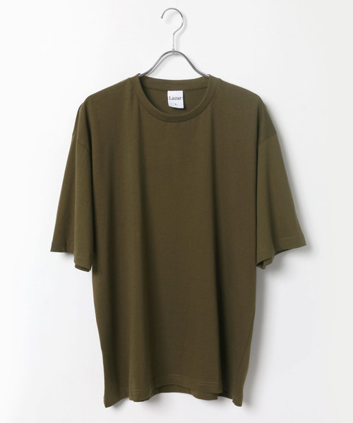 Lazar（ラザル）の「Lazar ビッグシルエット 無地 Tシャツ（Tシャツ/カットソー・メンズ・ホワイト/ブラック/ベージュ/オリーブ・M/L/LL）」の14枚目の写真