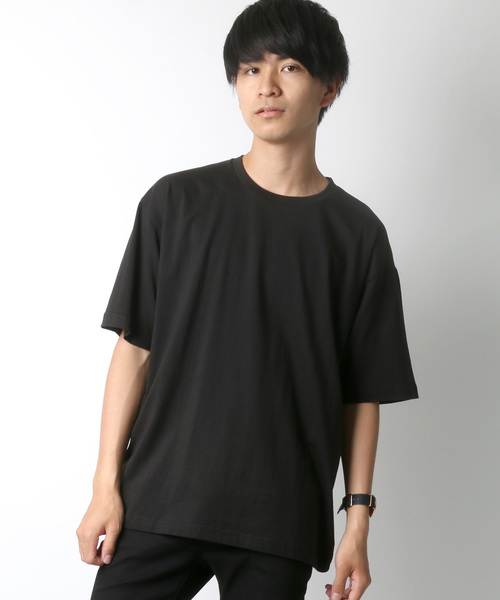 Lazar（ラザル）の「Lazar ビッグシルエット 無地 Tシャツ（Tシャツ/カットソー・メンズ・ホワイト/ブラック/ベージュ/オリーブ・M/L/LL）」の7枚目の写真