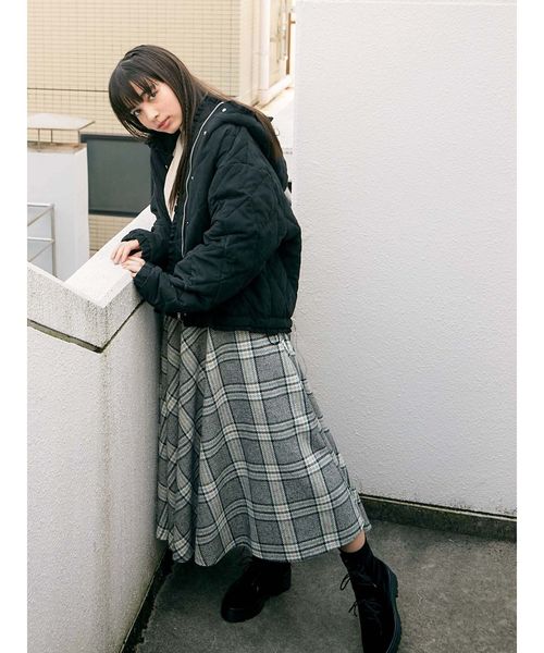 merry jenny - 今期　merry jenny キルティングフリルフードジャケット　コート　美品 メリージェニー merry jenny フリルキルティングフード