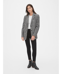 GAP チェック柄 テーラードジャケット XXS GAP（ギャップ）の「モダンチェックブレザー（テーラード