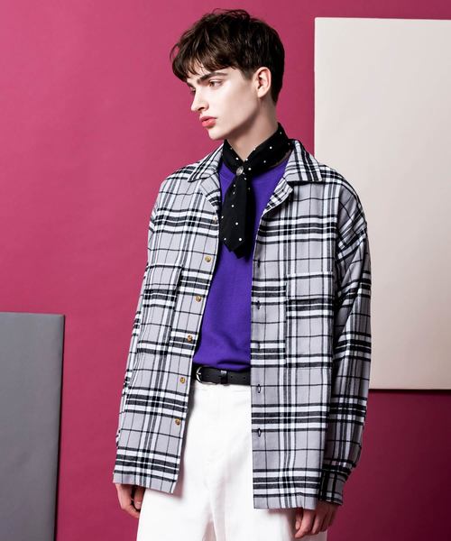 Lulu ＆ Arnie（るるあんどあーにー）の「ビッグシルエット チェック  ポケット ネルシャツ（シャツ/ブラウス・メンズ・その他1/その他2/その他3/その他4・MEDIUM/LARGE）」の5枚目の写真