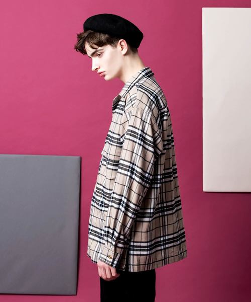 Lulu ＆ Arnie（るるあんどあーにー）の「ビッグシルエット チェック  ポケット ネルシャツ（シャツ/ブラウス・メンズ・その他1/その他2/その他3/その他4・MEDIUM/LARGE）」の9枚目の写真